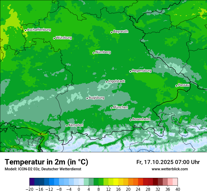 Modellkarten Temperatur