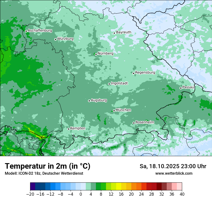 Modellkarten Temperatur