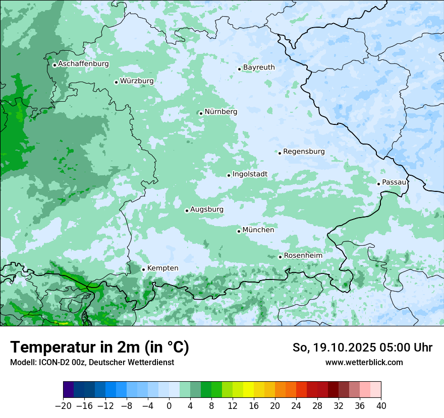 Modellkarten Temperatur