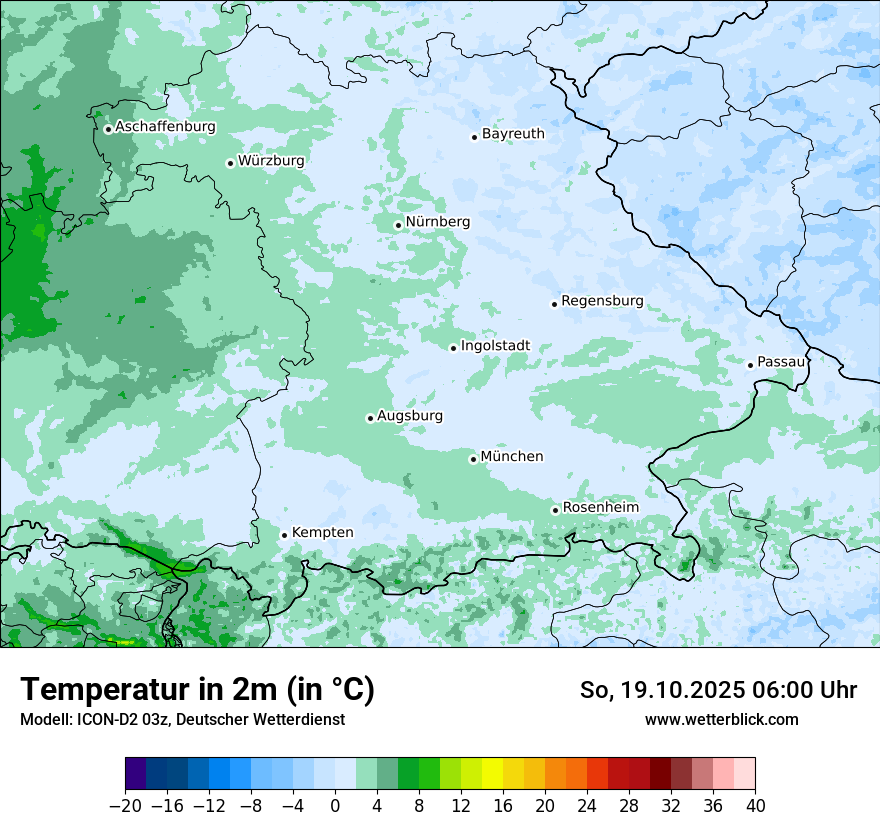 Modellkarten Temperatur
