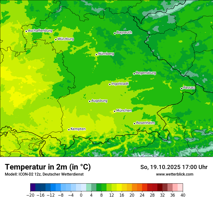 Modellkarten Temperatur