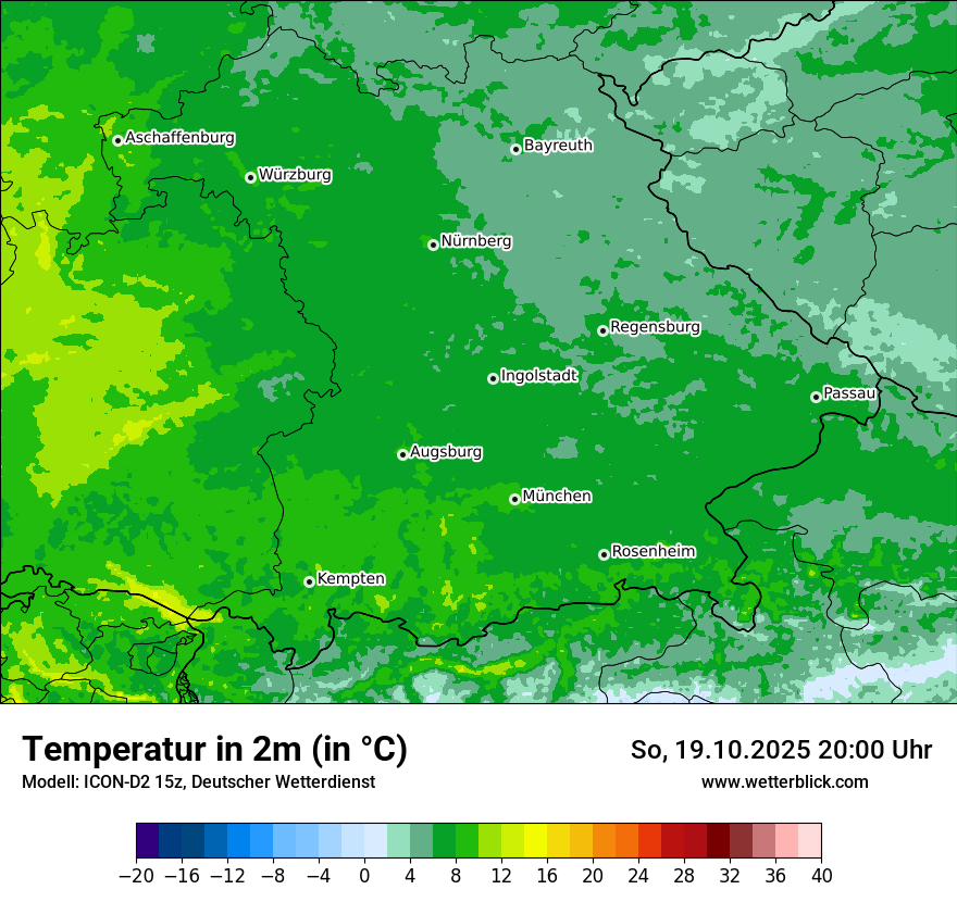 Modellkarten Temperatur