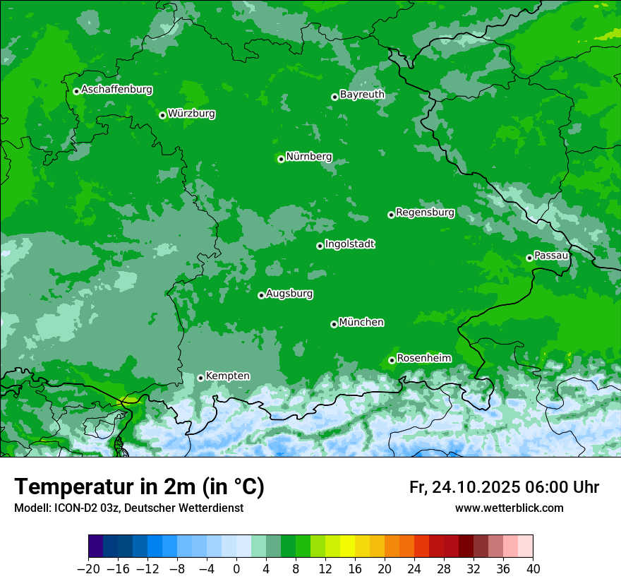 Modellkarten Temperatur