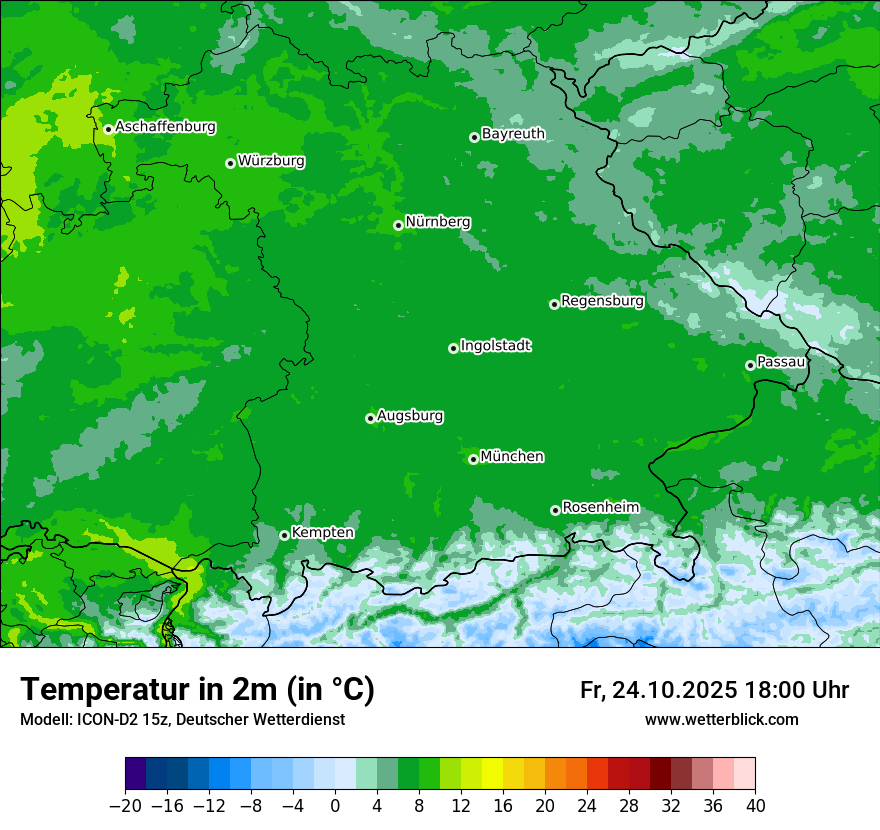 Modellkarten Temperatur