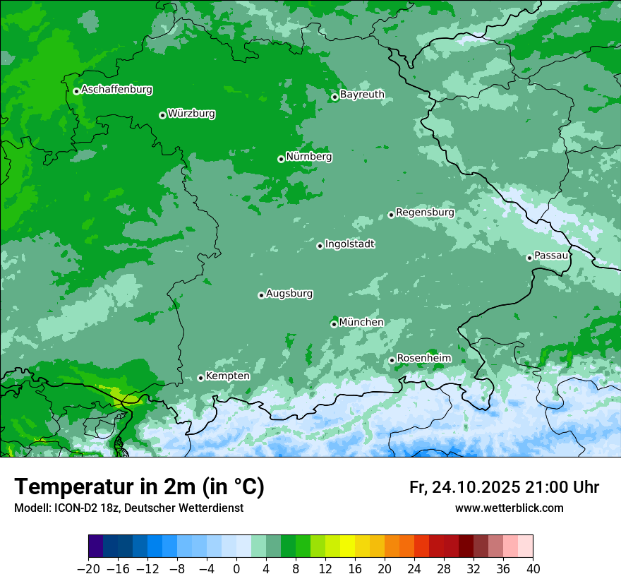 Modellkarten Temperatur