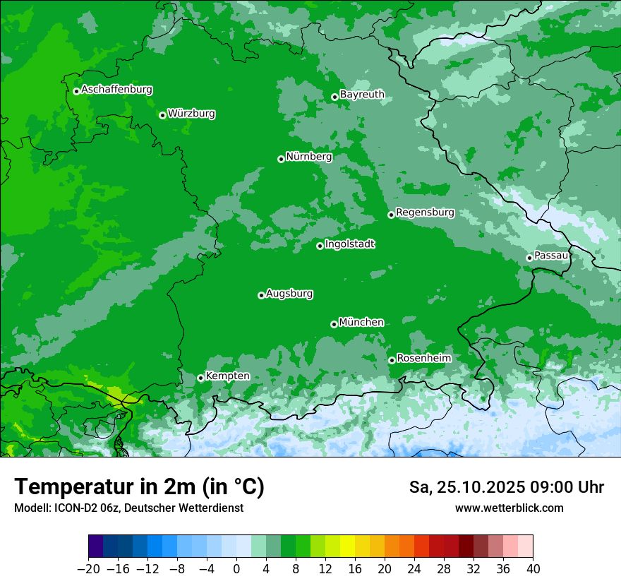 Modellkarten Temperatur Modellkarten Temperatur
