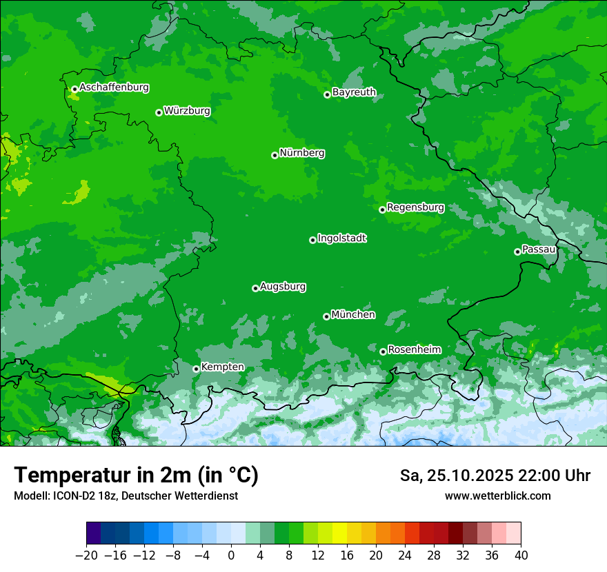 Modellkarten Temperatur Modellkarten Temperatur
