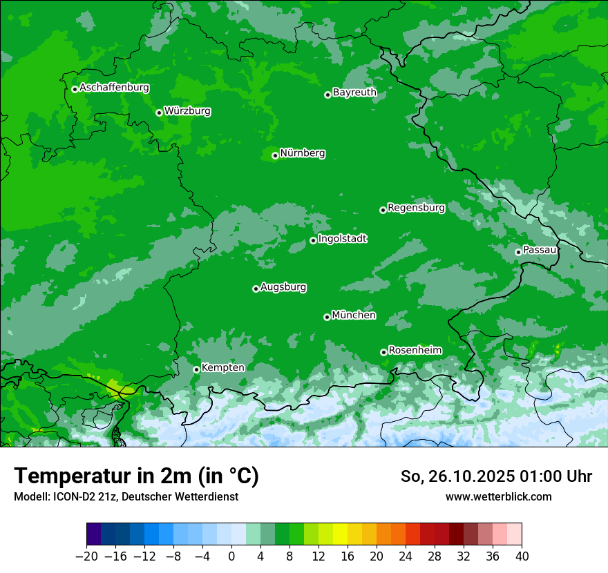 Modellkarten Temperatur Modellkarten Temperatur