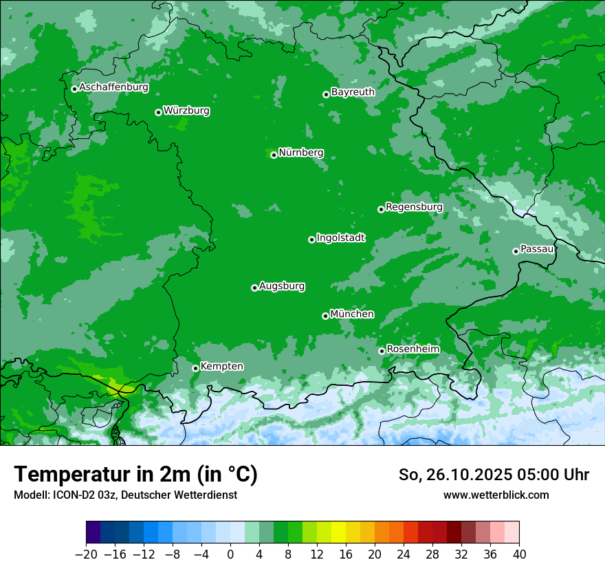 Modellkarten Temperatur Modellkarten Temperatur