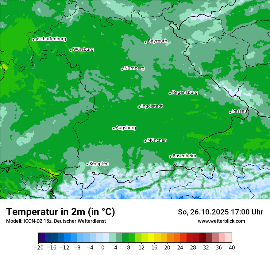 Modellkarten Temperatur Modellkarten Temperatur