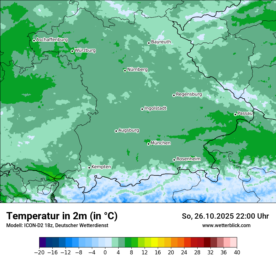 Modellkarten Temperatur Modellkarten Temperatur