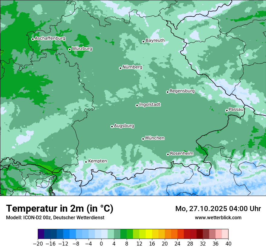 Modellkarten Temperatur Modellkarten Temperatur
