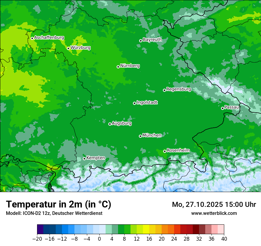 Modellkarten Temperatur Modellkarten Temperatur