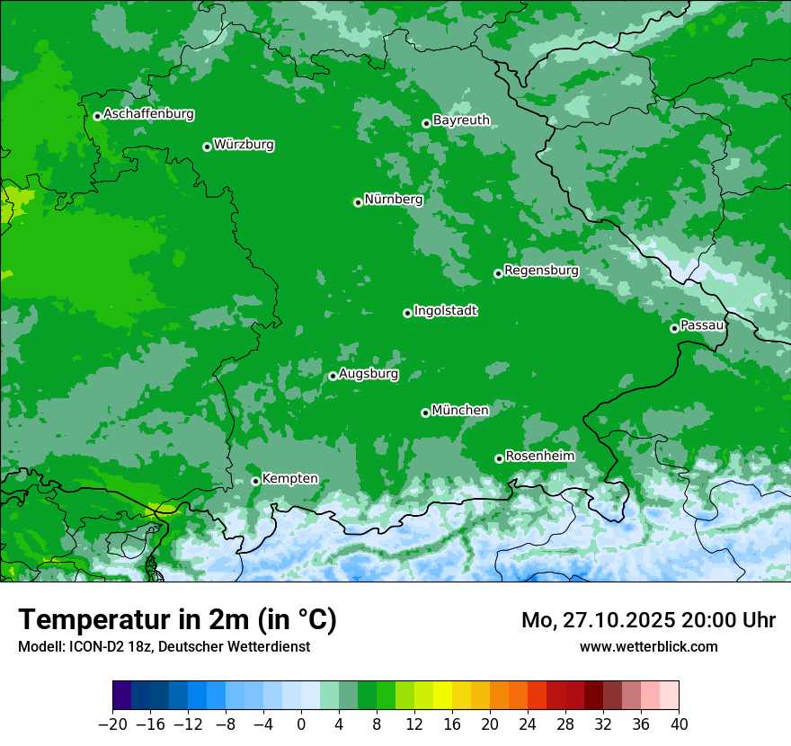 Modellkarten Temperatur Modellkarten Temperatur