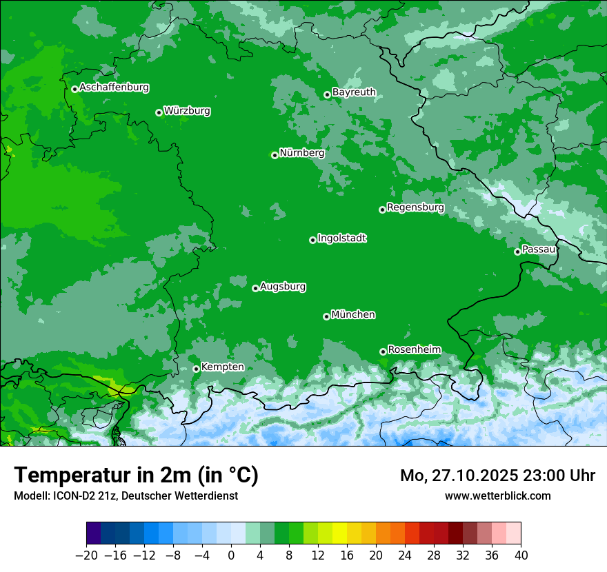 Modellkarten Temperatur Modellkarten Temperatur