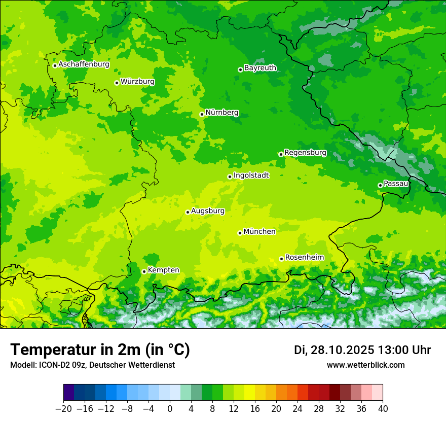 Modellkarten Temperatur Modellkarten Temperatur