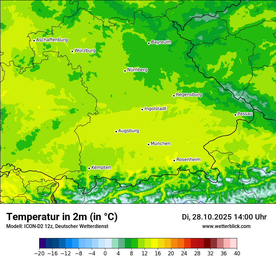 Modellkarten Temperatur Modellkarten Temperatur