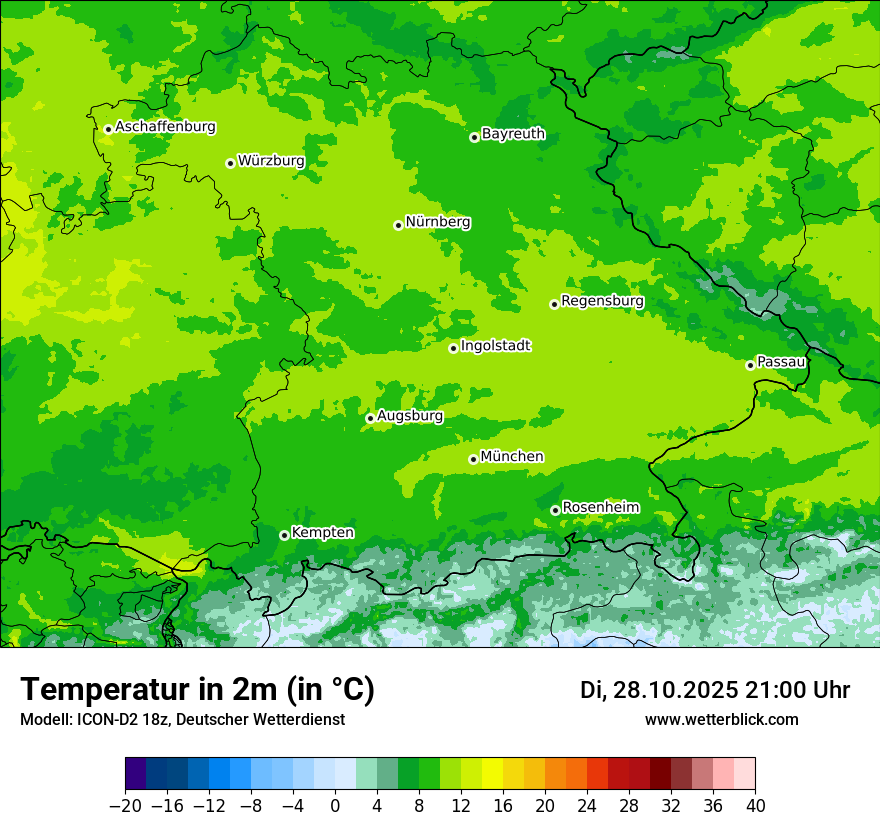 Modellkarten Temperatur Modellkarten Temperatur