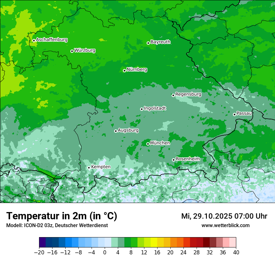 Modellkarten Temperatur Modellkarten Temperatur