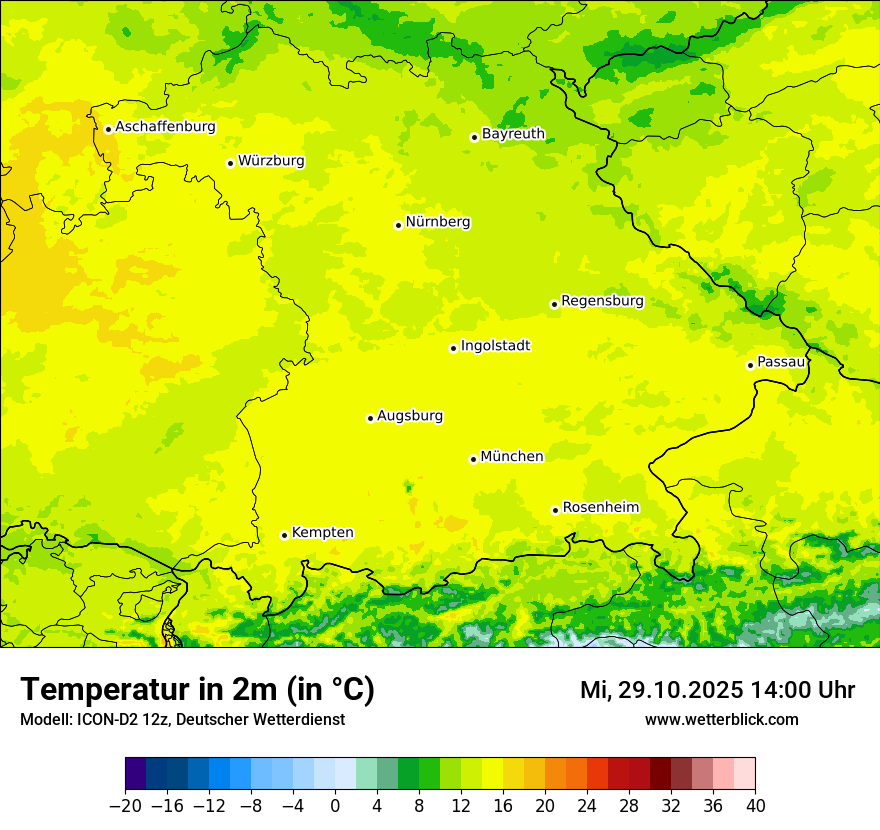 Modellkarten Temperatur Modellkarten Temperatur