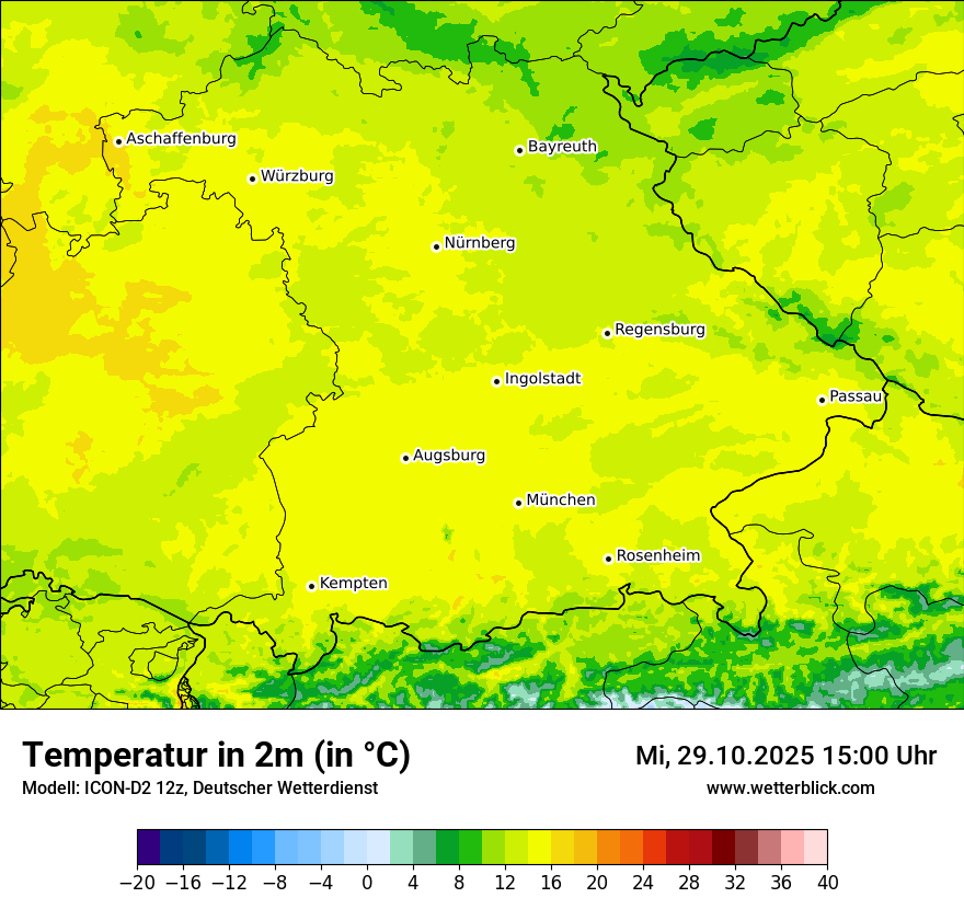 Modellkarten Temperatur