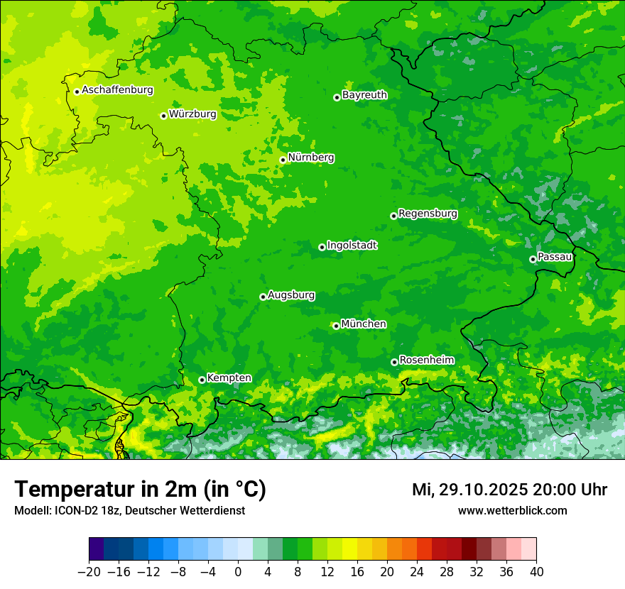 Modellkarten Temperatur Modellkarten Temperatur