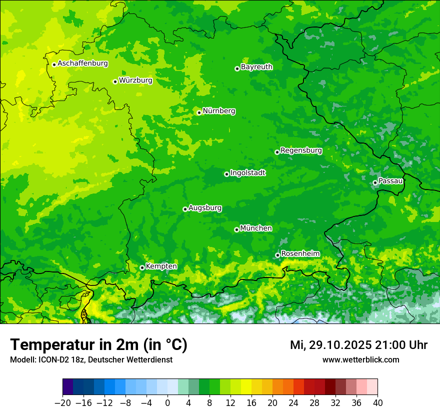 Modellkarten Temperatur Modellkarten Temperatur