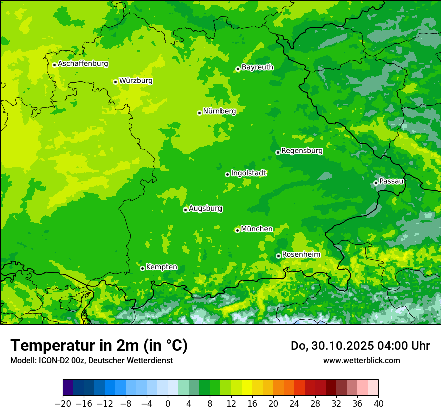 Modellkarten Temperatur Modellkarten Temperatur