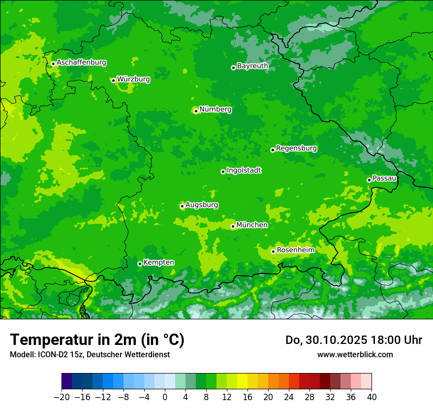 Modellkarten Temperatur Modellkarten Temperatur