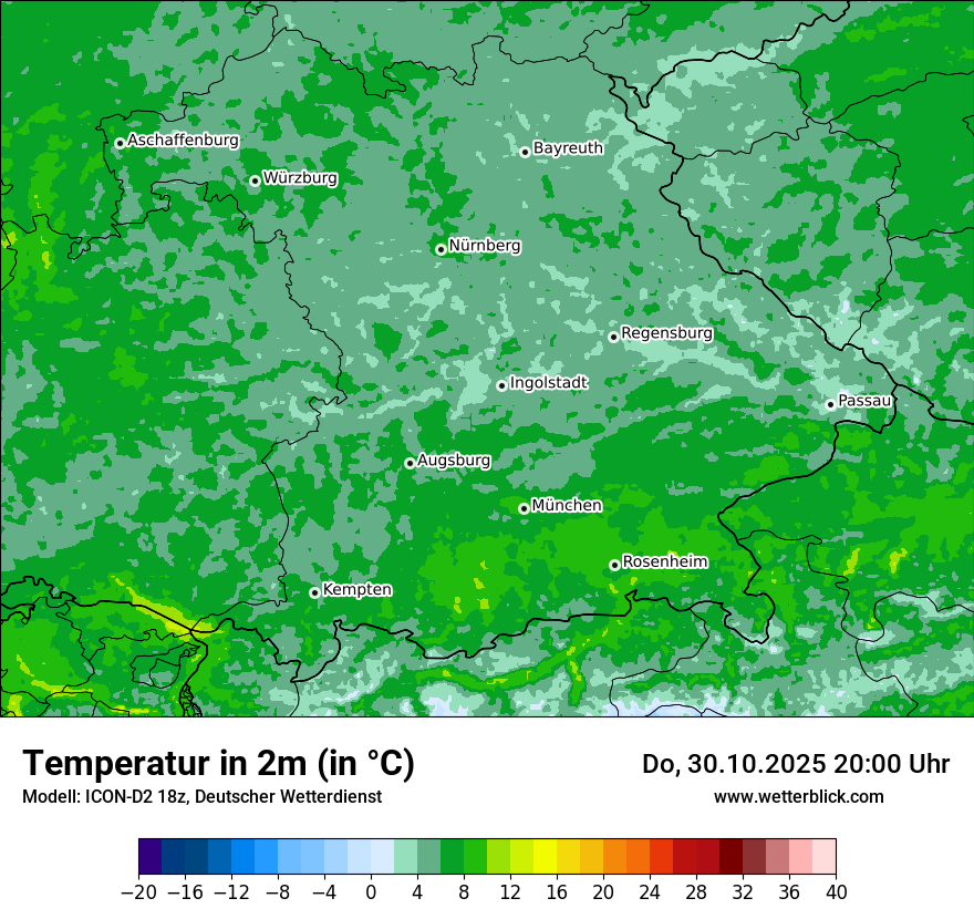 Modellkarten Temperatur Modellkarten Temperatur