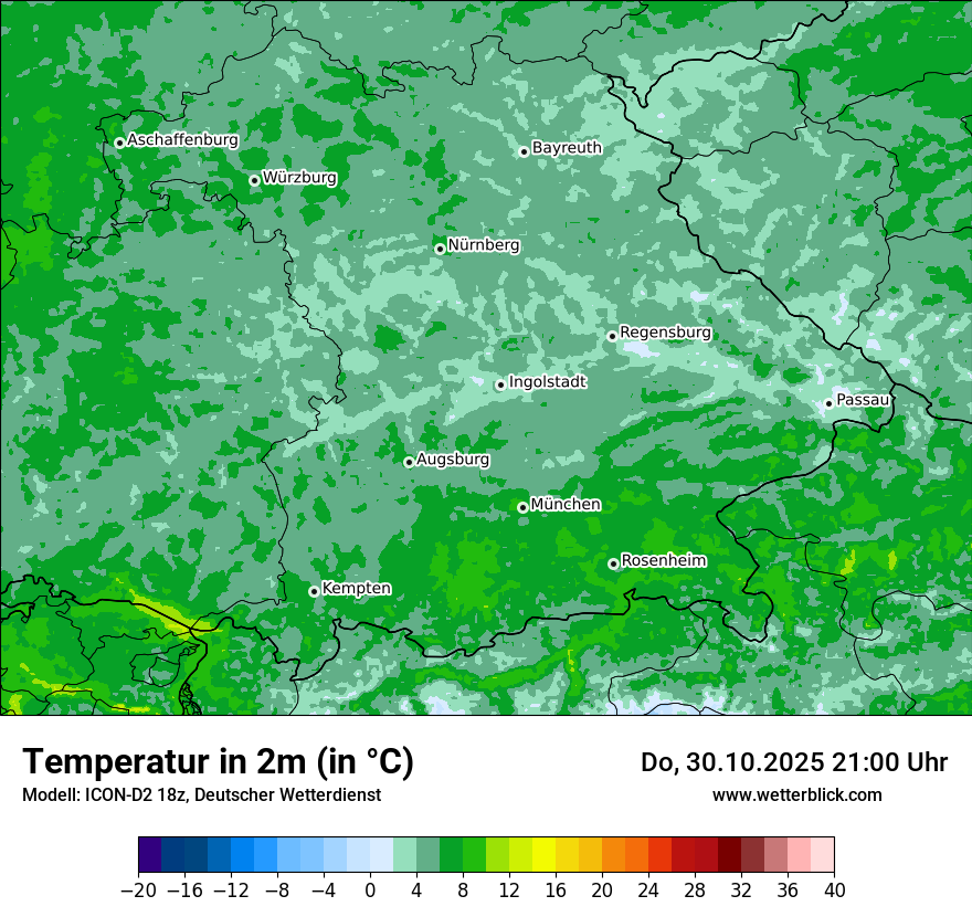 Modellkarten Temperatur Modellkarten Temperatur