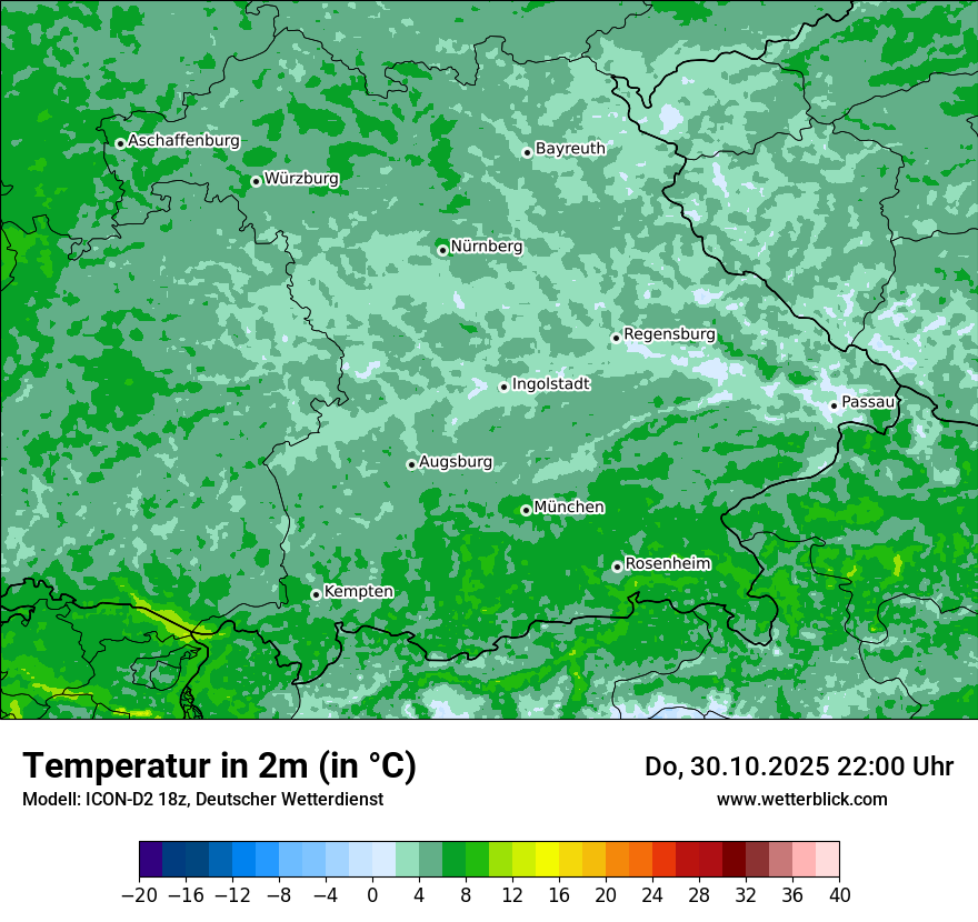 Modellkarten Temperatur Modellkarten Temperatur