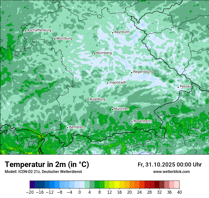 Modellkarten Temperatur Modellkarten Temperatur