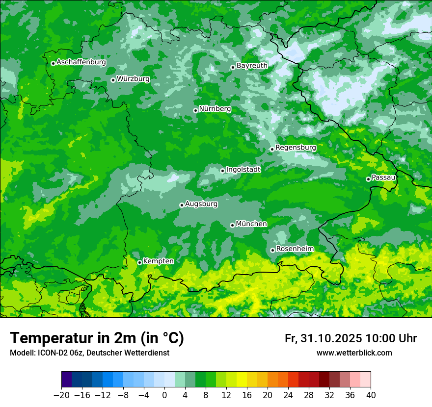 Modellkarten Temperatur Modellkarten Temperatur