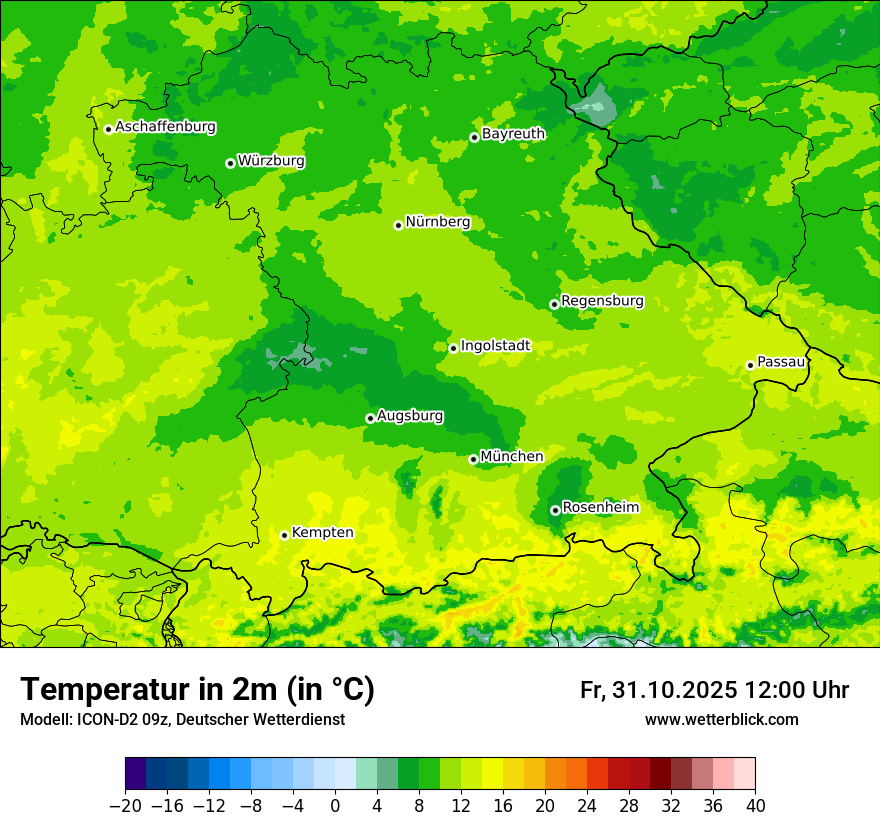 Modellkarten Temperatur Modellkarten Temperatur