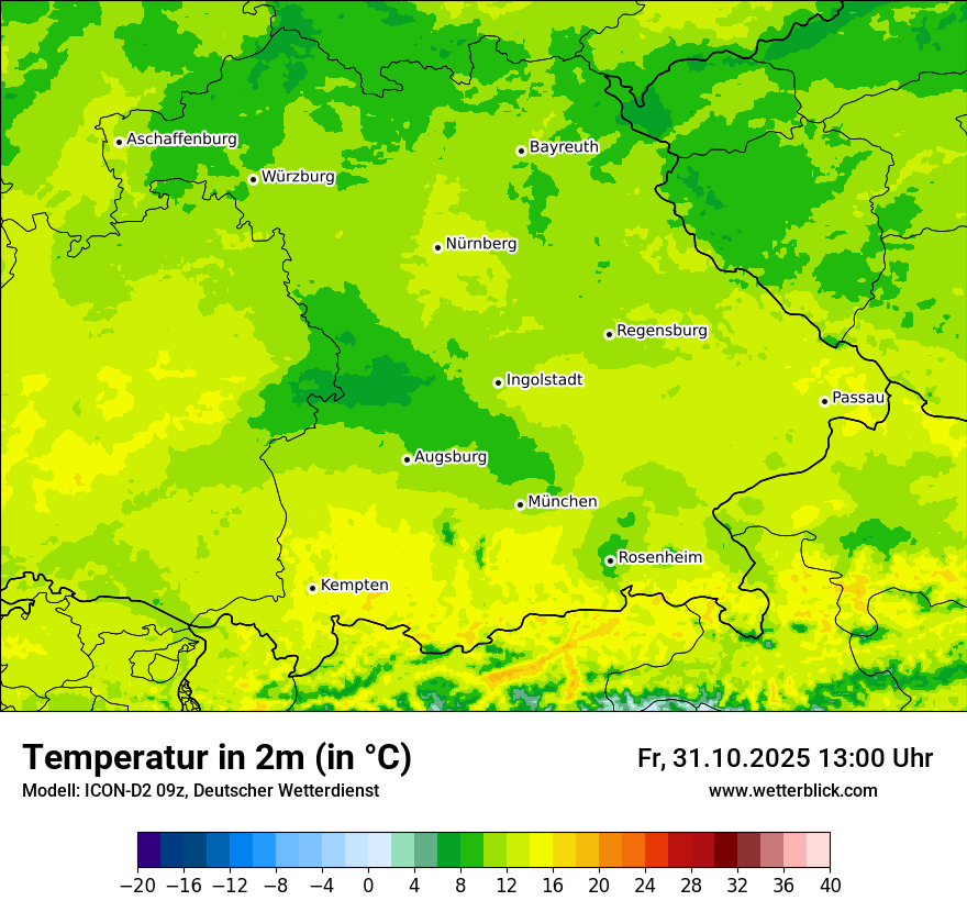 Modellkarten Temperatur Modellkarten Temperatur