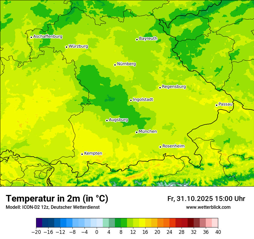 Modellkarten Temperatur Modellkarten Temperatur