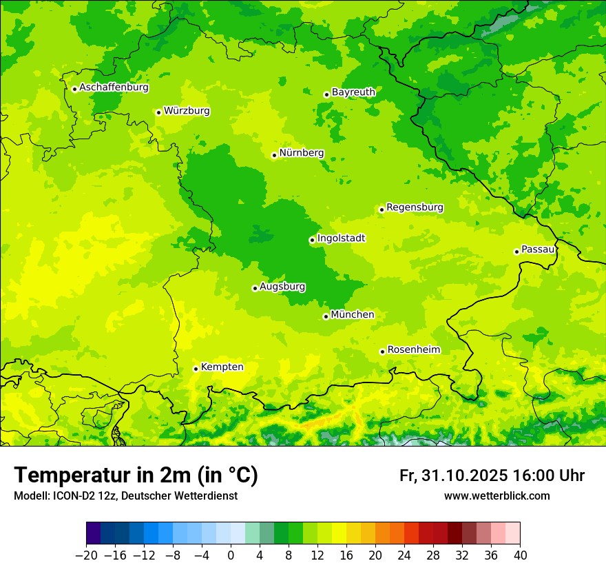 Modellkarten Temperatur Modellkarten Temperatur