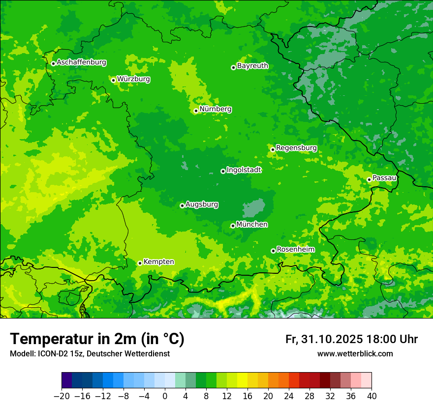 Modellkarten Temperatur Modellkarten Temperatur
