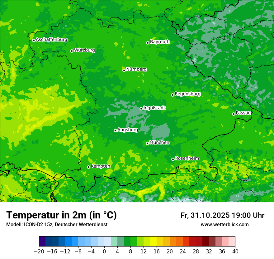 Modellkarten Temperatur Modellkarten Temperatur
