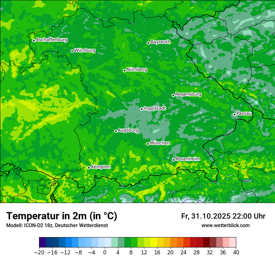 Modellkarten Temperatur Modellkarten Temperatur