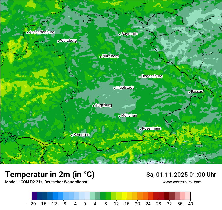 Modellkarten Temperatur Modellkarten Temperatur