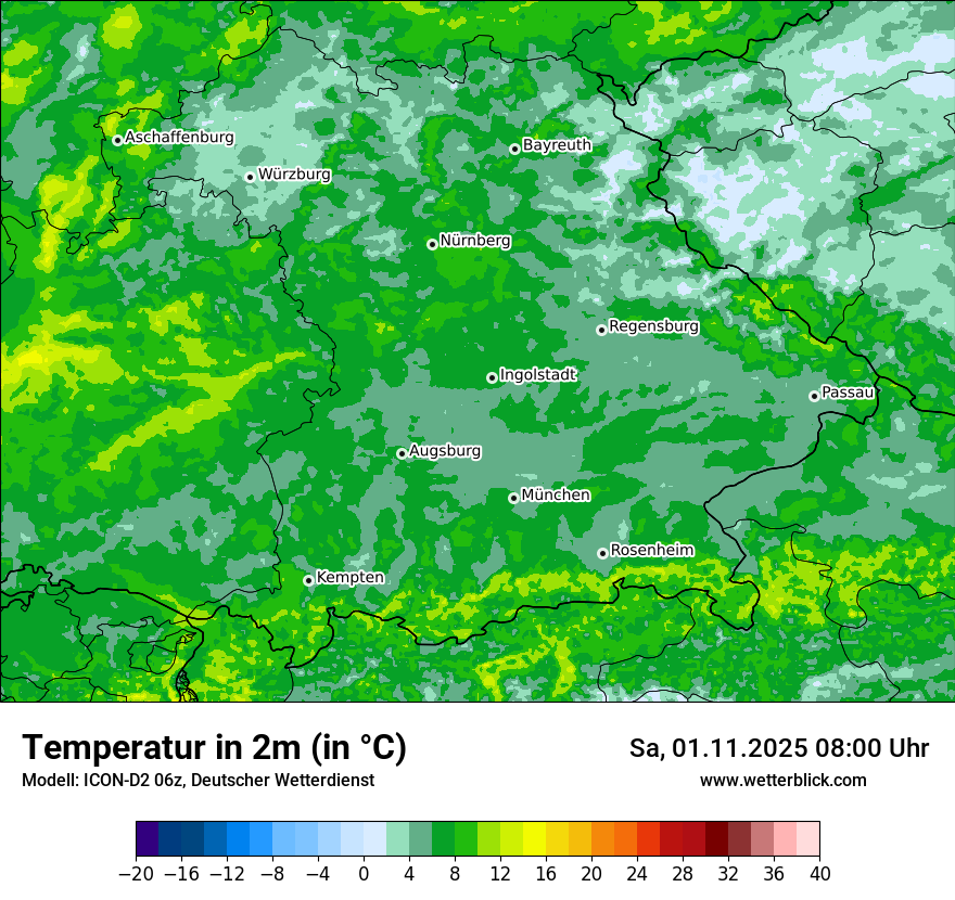 Modellkarten Temperatur Modellkarten Temperatur