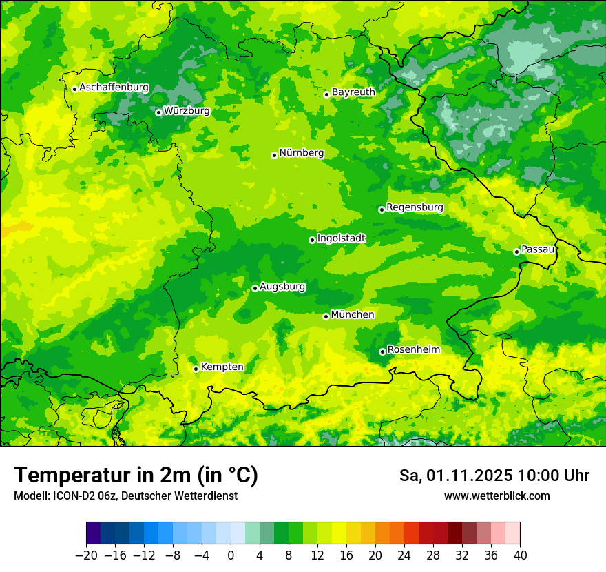 Modellkarten Temperatur Modellkarten Temperatur