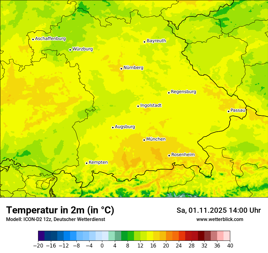 Modellkarten Temperatur Modellkarten Temperatur