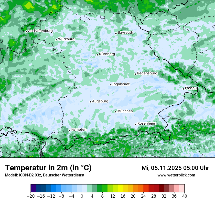 Modellkarten Temperatur