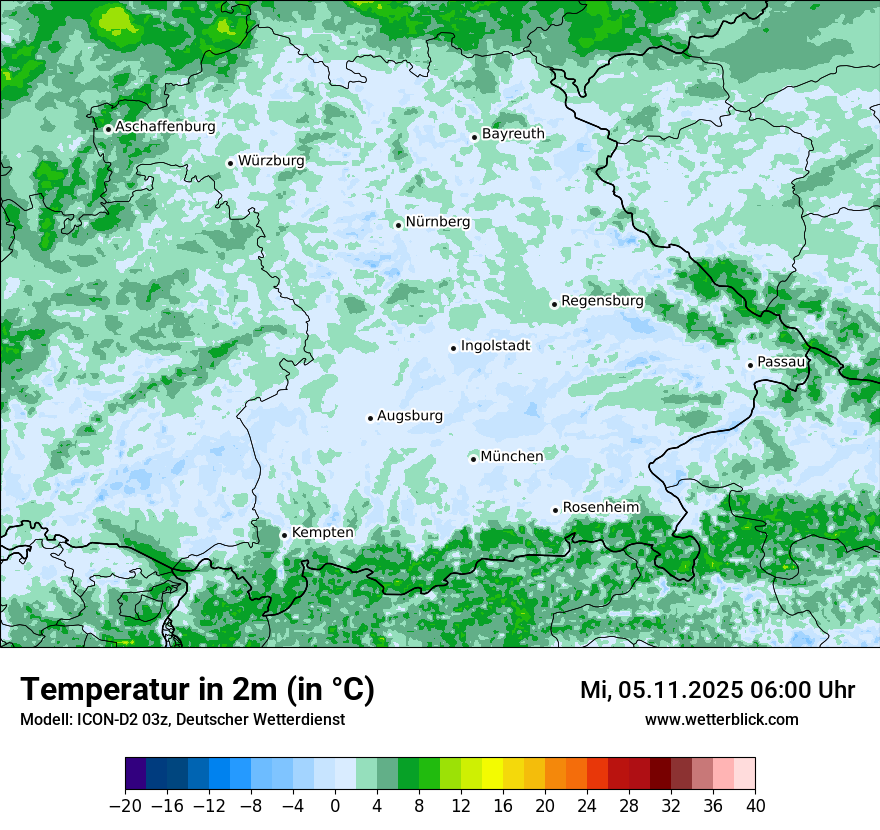 Modellkarten Temperatur