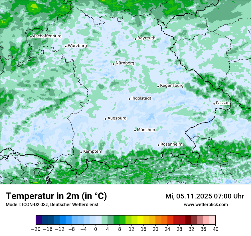 Modellkarten Temperatur
