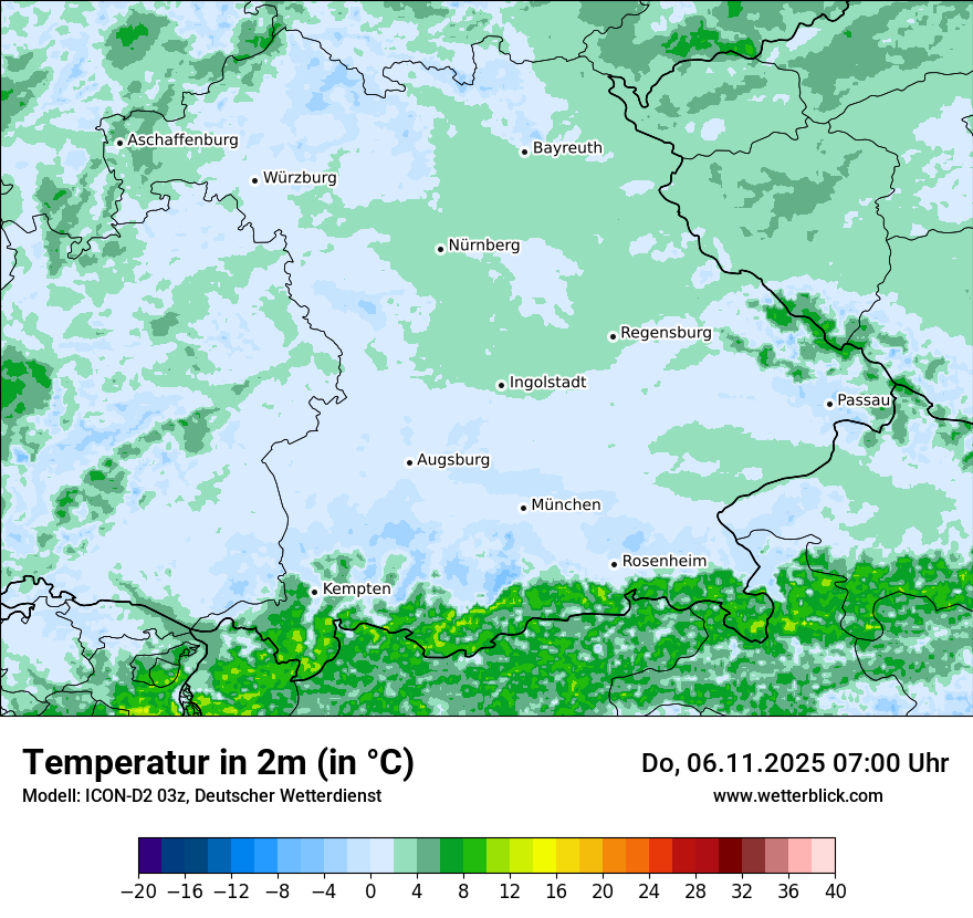 Modellkarten Temperatur