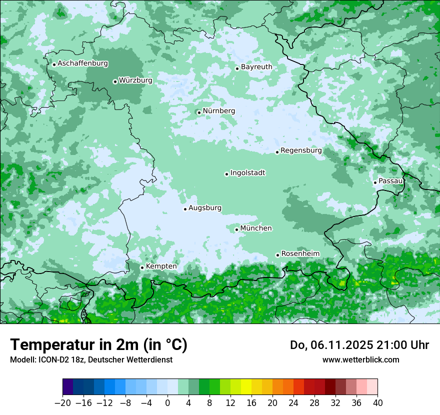 Modellkarten Temperatur